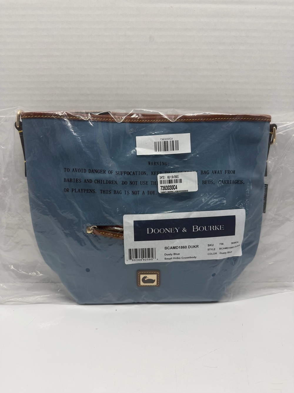 Dooney & Bourke Wayfarer Small Nylon Hobo Crossbody with Leather Trim